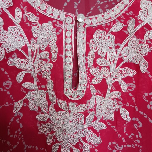 Susan Graver Pink Tunic Top size L - Picture 3 of 8